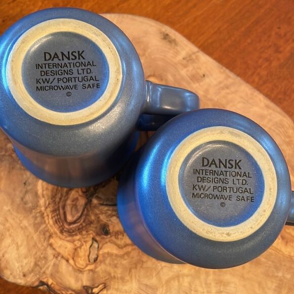 Dansk Mesa Sky Blue Mugs & Saucers - Set of Two - Picture 4 of 7